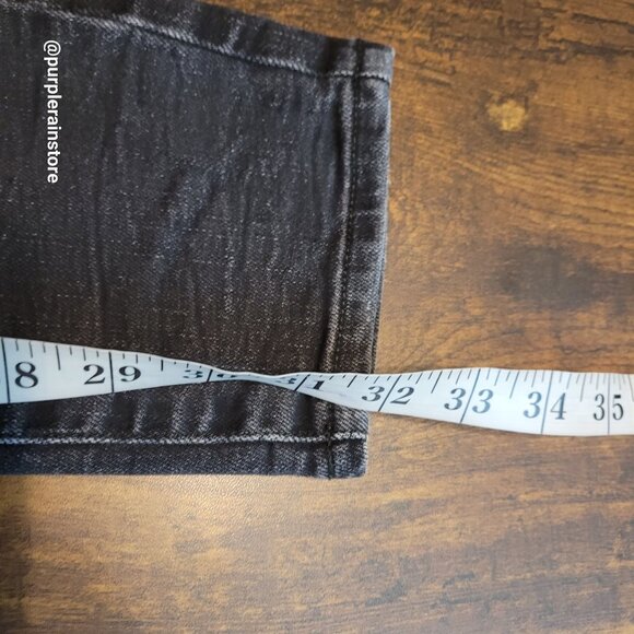 American Eagle Jeans Size 28x32 Skinny Black Wash Flex Stretch Denim Ripped - Picture 11 of 13